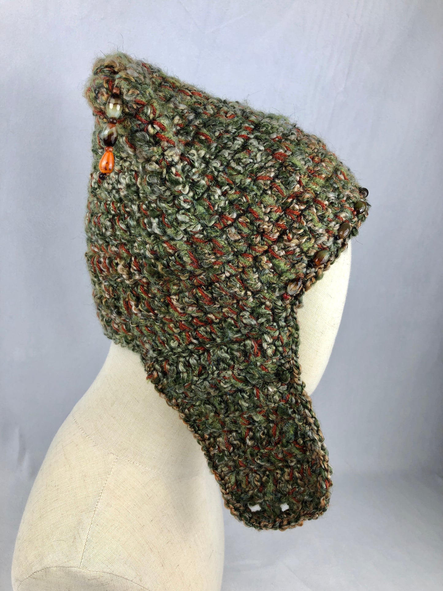 Olive brown Juster earflaps  hat