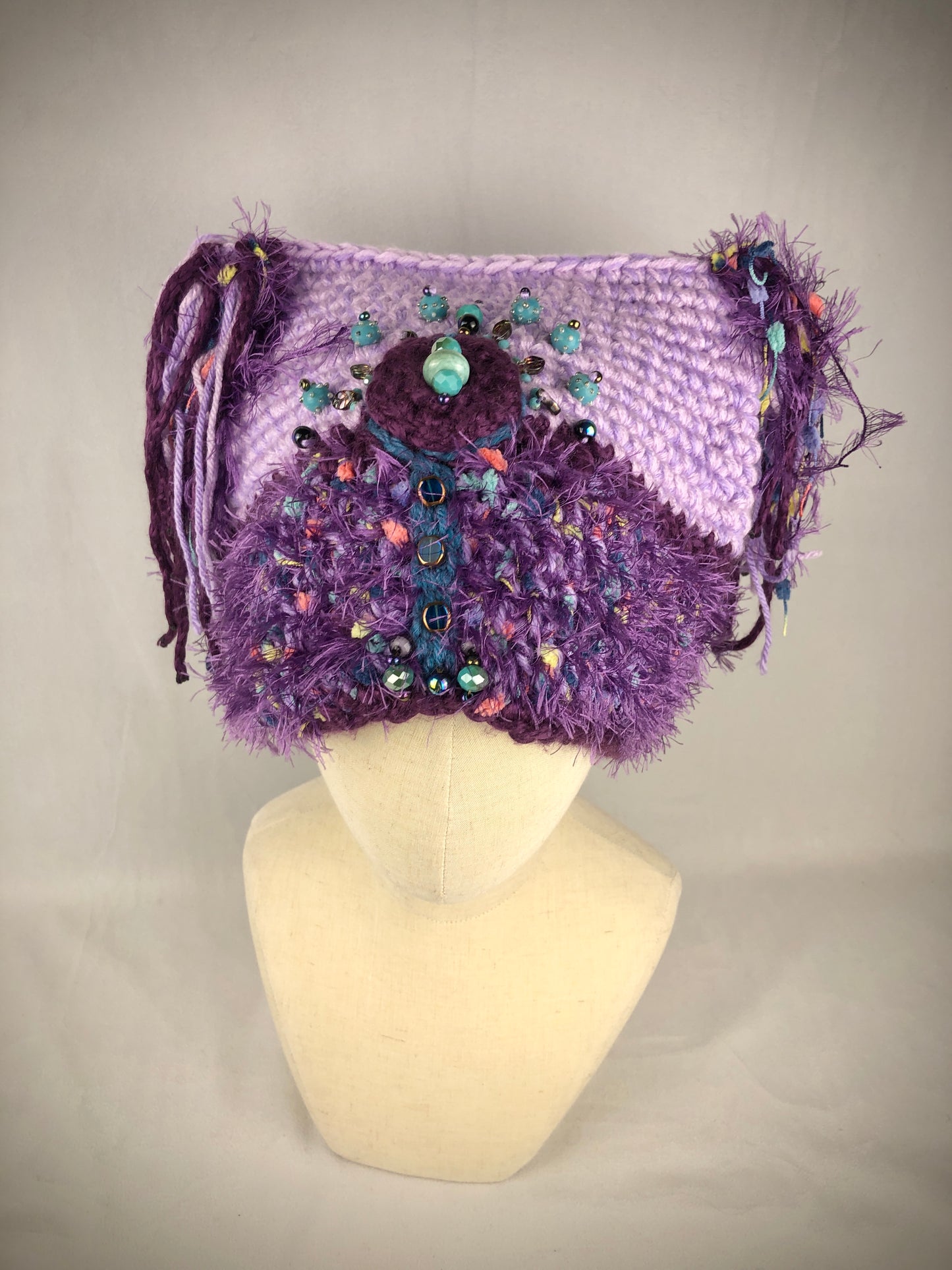 XL purple square hat
