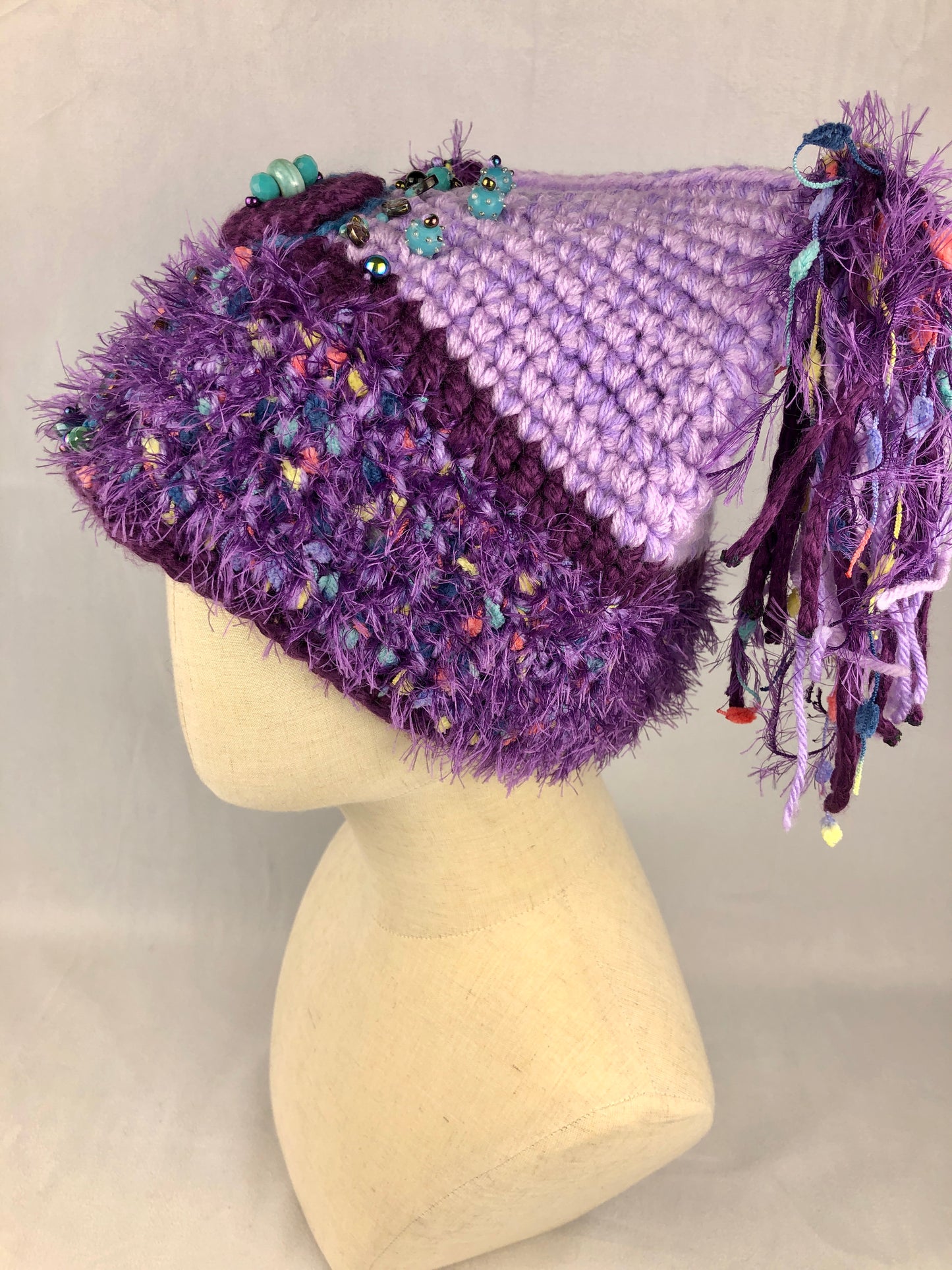 XL purple square hat