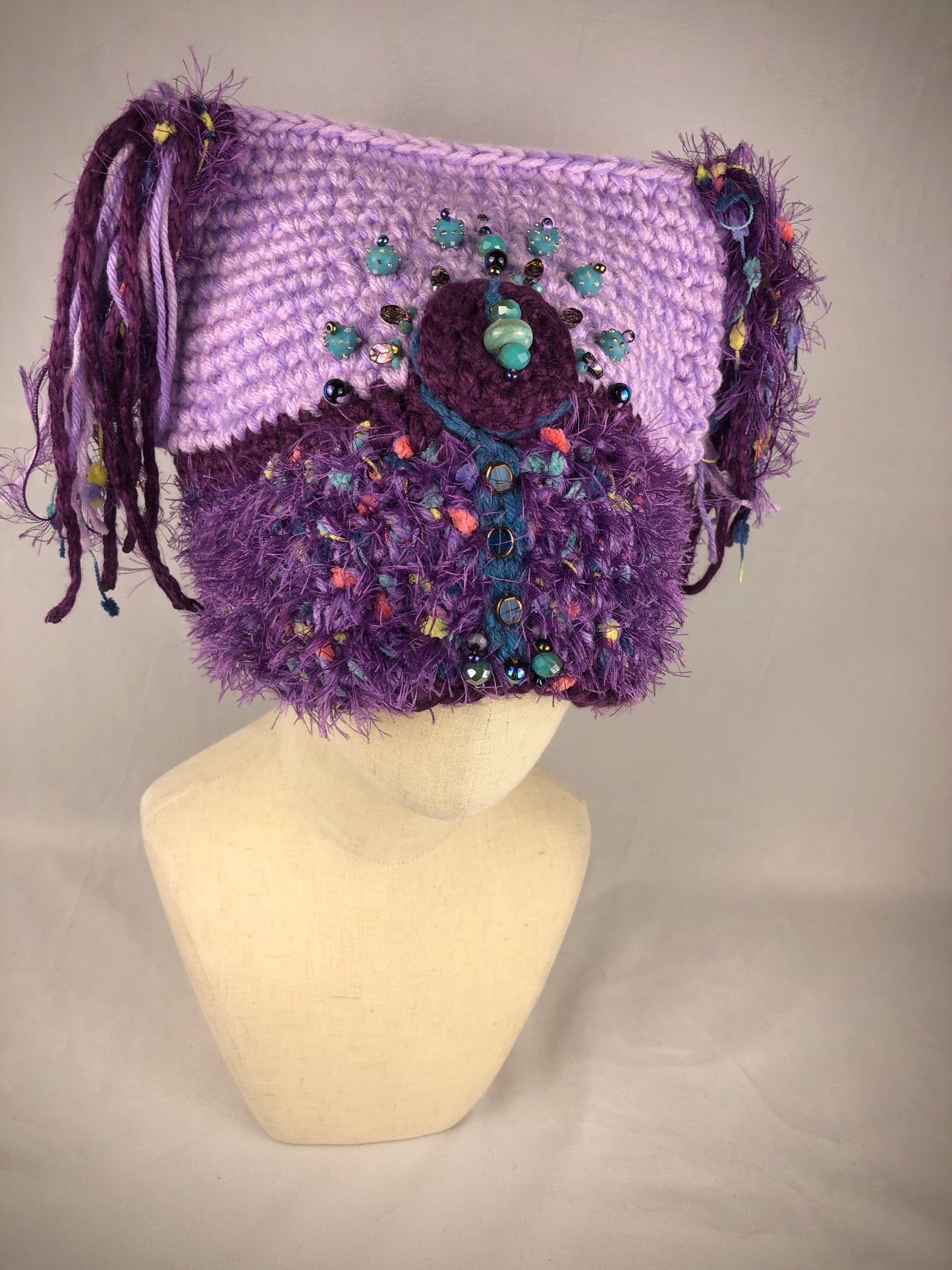 XL purple square hat