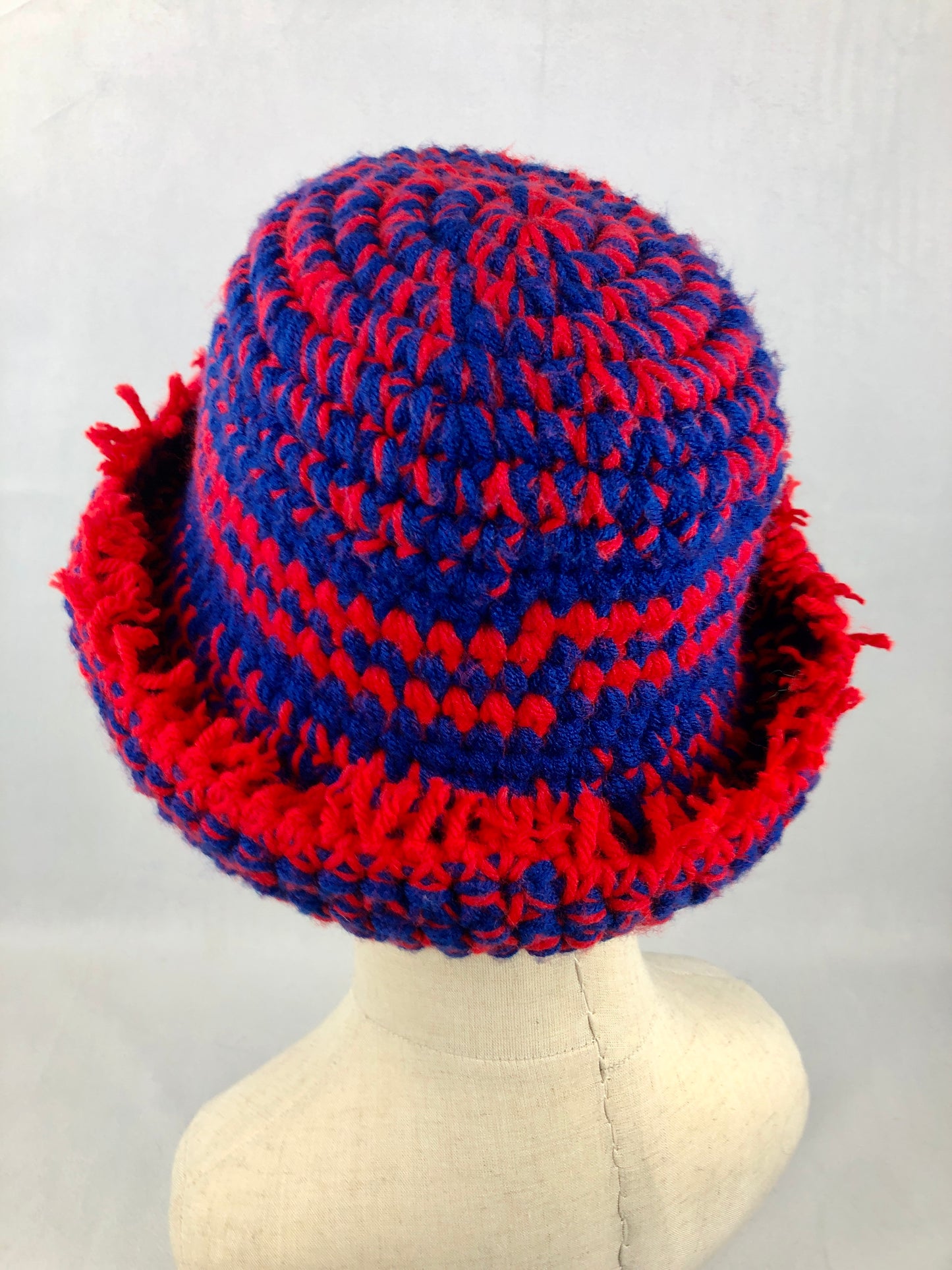 Royal blue neon red hat