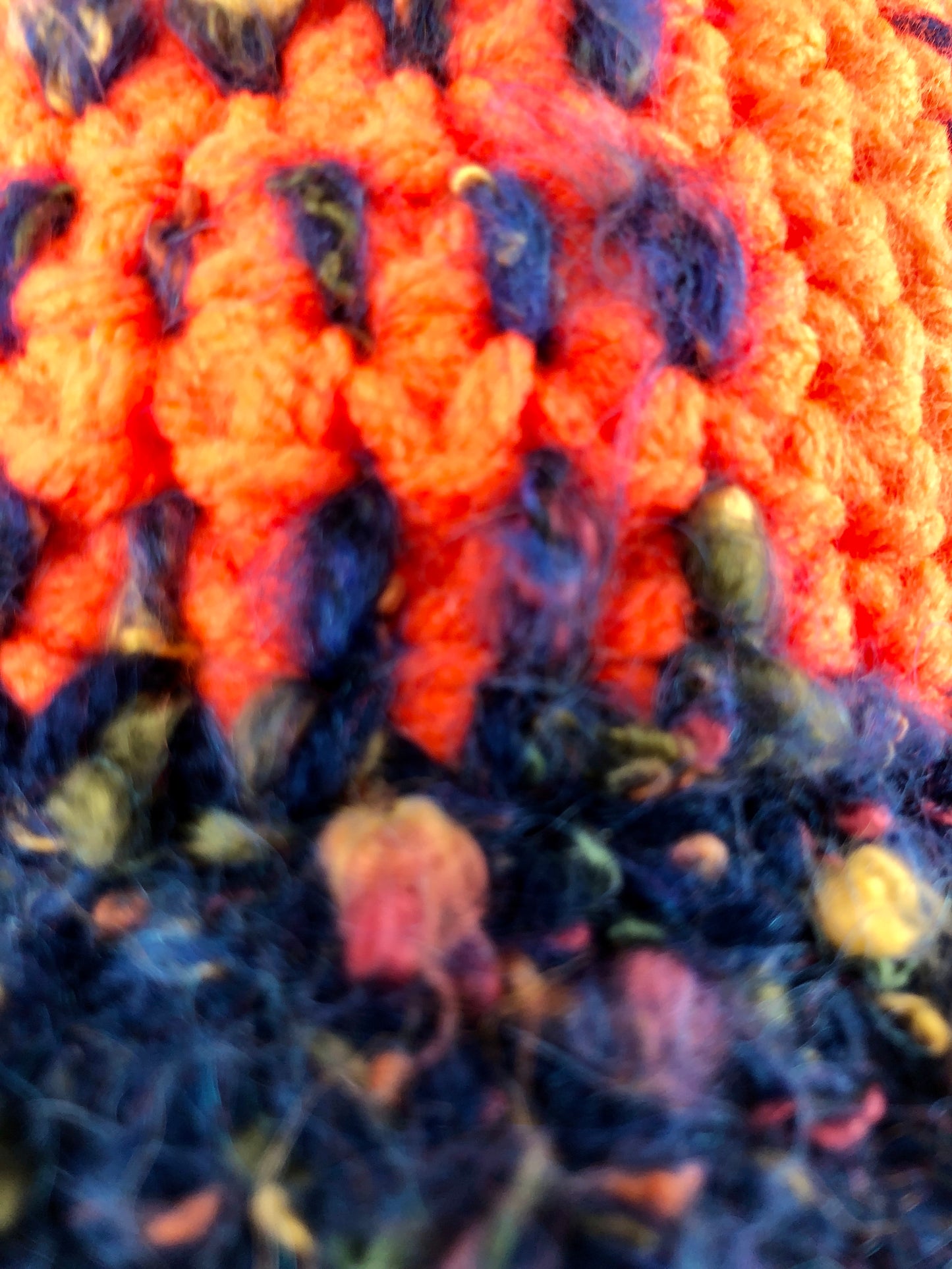 Blue orange bucket hat. Reversible