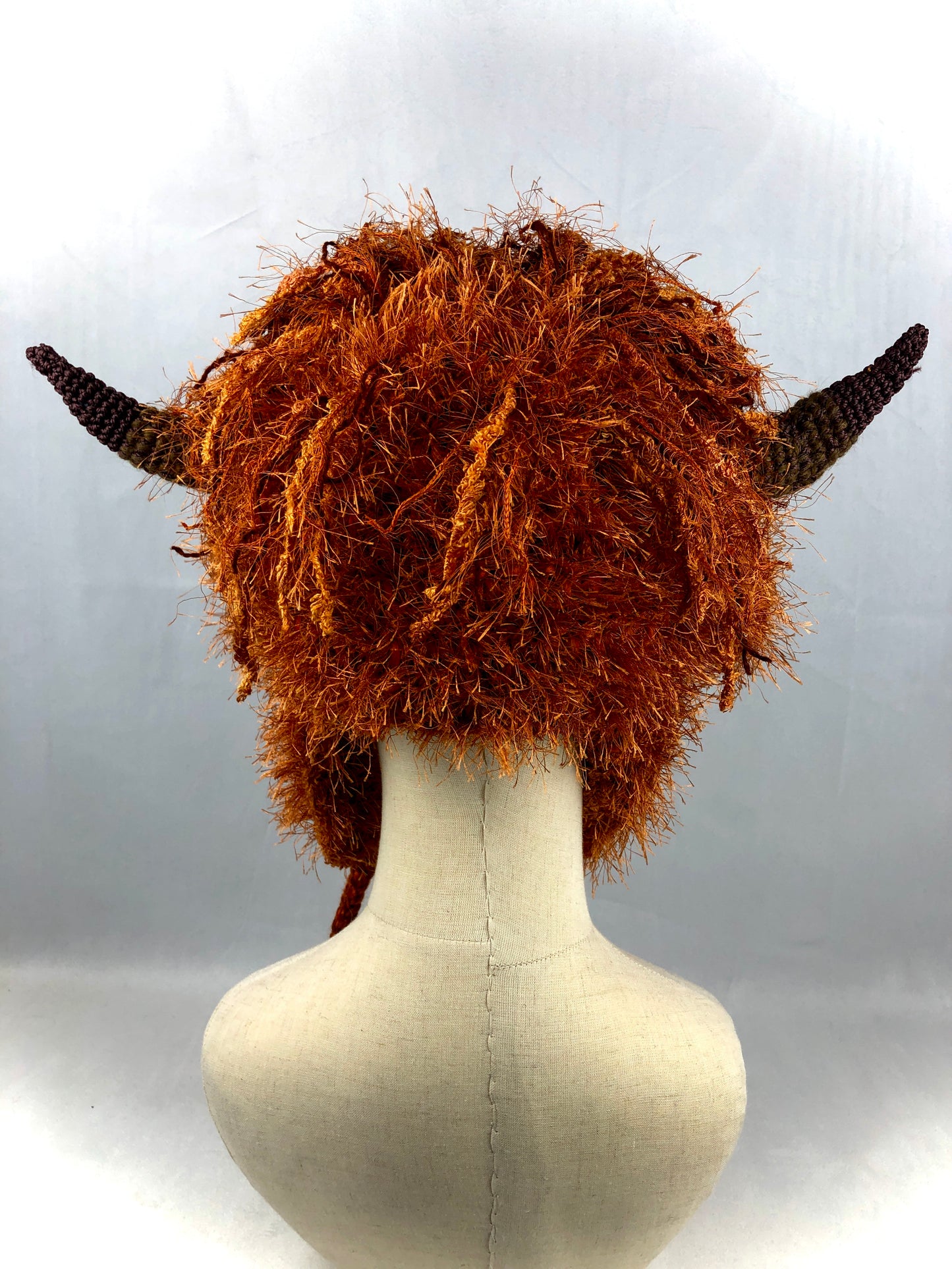Highland cow hat earflaps winter, festival hat