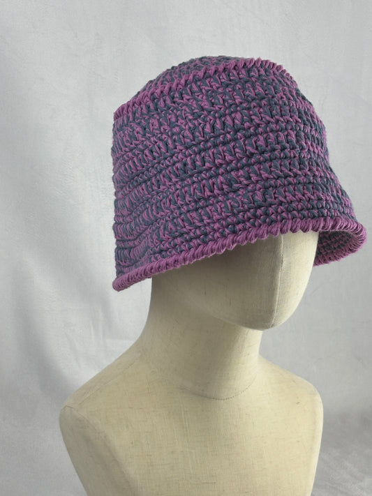 Pink Blue Cotton Bucket Hat